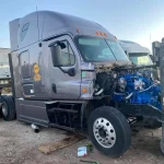 a truck with the engine removed
