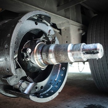 a close up of a wheel