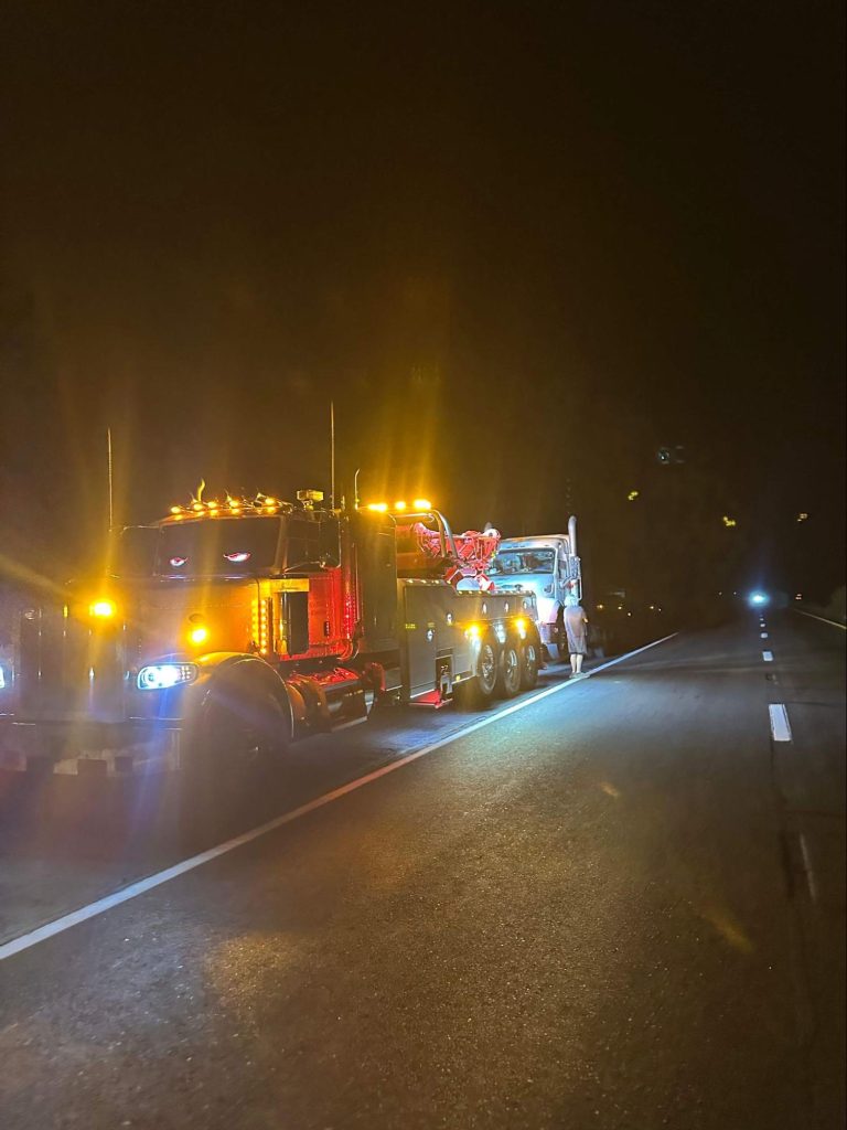 Truck breakdown scenario on highway